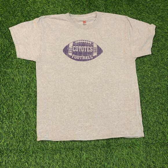 Men’s Grey Coyotes Football Graphic Tee - Picture 1 of 4